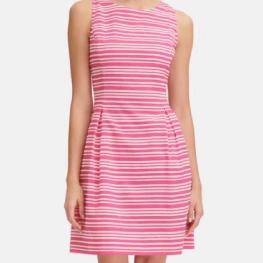 Tommy Hilfiger Pink & White Striped Dress
